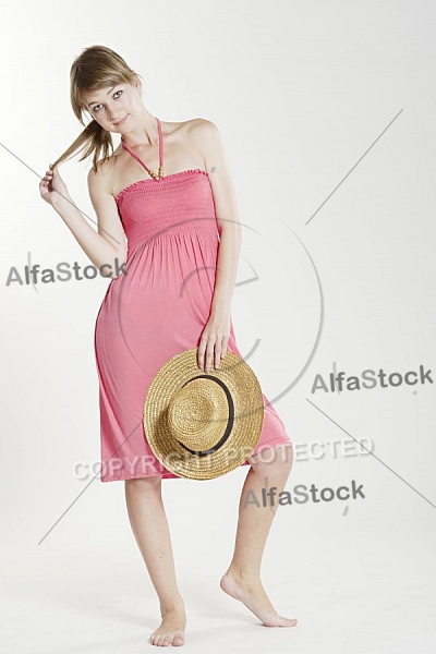 Beauty model girl, withe background