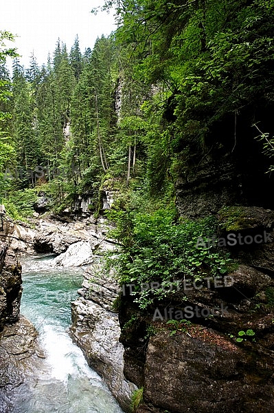 Breitachklamm ravine in Bavaria in Germany