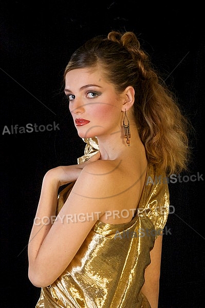 Girl in gold