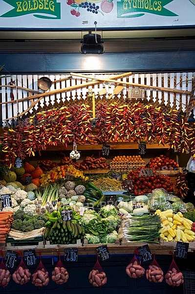 Hungarian Paprika Vendor, - Budapest Great Market Hall