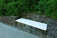 White Bench in the Rock