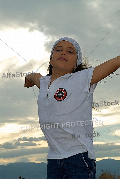 Young girl posing
