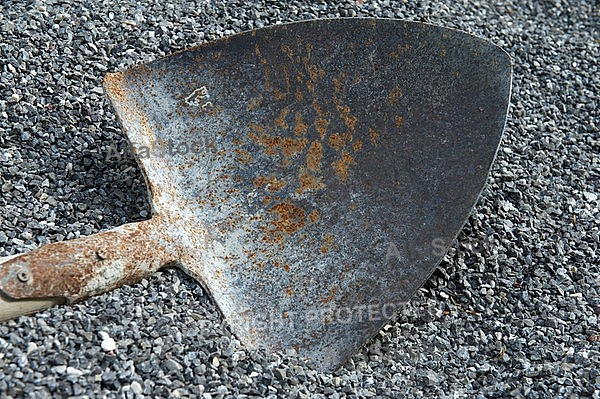 Old metal shovel