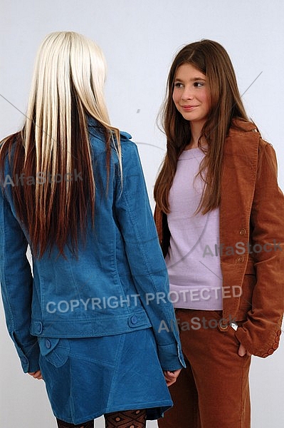 Two women looking at each other